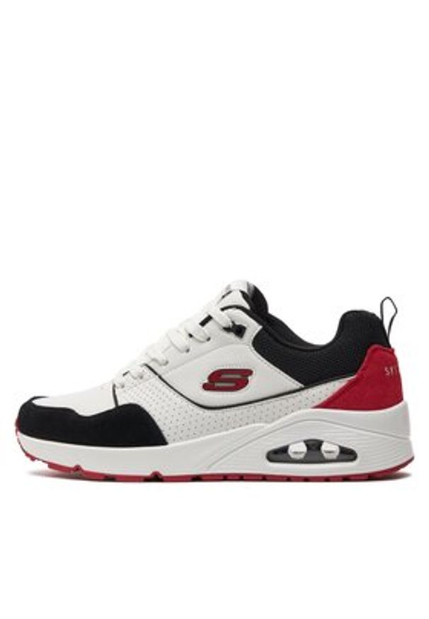 skechers - Skechers Sneakersy Uno-Retro One 183020/WBRD Biały. Kolor: biały. Materiał: skóra