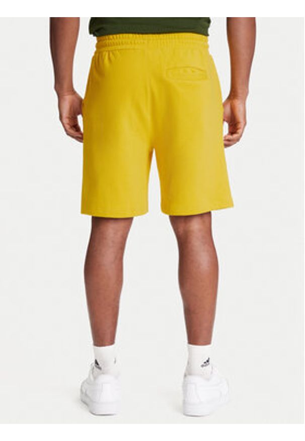 United Colors of Benetton - United Colors Of Benetton Szorty sportowe 342ZU900X Żółty Regular Fit. Kolor: żółty. Materiał: bawełna. Styl: sportowy