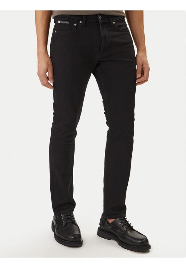 Calvin Klein Jeans Jeansy LV04RF925G Czarny Slim Fit. Kolor: czarny
