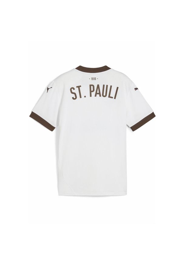 Puma - Młodzieżowa koszulka wyjazdowa FC St. Pauli 24/25 PUMA White Espresso Brown. Kolor: biały, wielokolorowy, brązowy