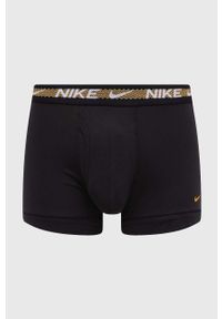 Nike bokserki 3-pack męskie kolor brązowy. Kolor: fioletowy. Materiał: tkanina, poliester, skóra, włókno #3