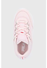 Fila buty dziecięce Strada kolor różowy. Nosek buta: okrągły. Zapięcie: sznurówki. Kolor: różowy. Materiał: guma. Obcas: na platformie