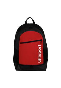 UHLSPORT - Plecak z dolną przegrodą Uhlsport Essential. Kolor: czerwony, czarny, wielokolorowy. Materiał: materiał. Wzór: paski
