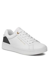 TOMMY HILFIGER - Tommy Hilfiger Sneakersy Elevated Essential Court Sneaker FW0FW07635 Biały. Kolor: biały. Materiał: skóra #4