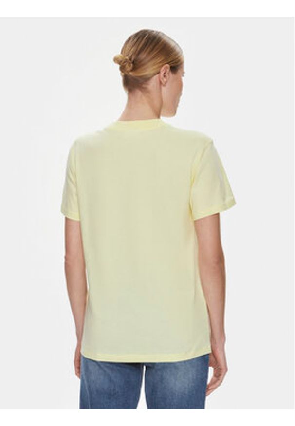 Calvin Klein T-Shirt Hero Logo K20K205448 Żółty Regular Fit. Kolor: żółty. Materiał: bawełna