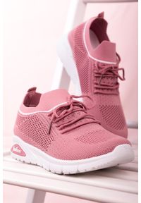 Casu - Różowe buty sportowe sznurowane casu 204/6p. Kolor: różowy #2