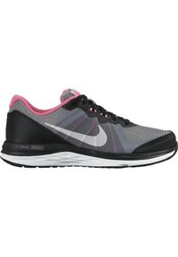 Buty do biegania dla dzieci Nike Dual Fusion X 2 GS. Zapięcie: sznurówki. Kolor: czarny. Materiał: materiał, syntetyk, tkanina. Szerokość cholewki: normalna. Model: Nike Dual Fusion. Sport: bieganie