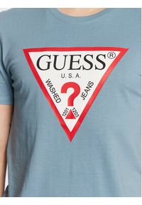 Guess T-Shirt Original Logo M2YI71 I3Z11 Niebieski Slim Fit. Kolor: niebieski. Materiał: bawełna #2