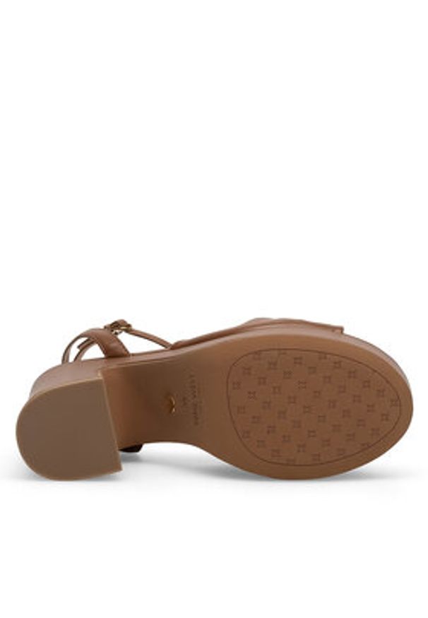 Nine West Sandały WFA2634-2 Brązowy. Kolor: brązowy. Materiał: skóra