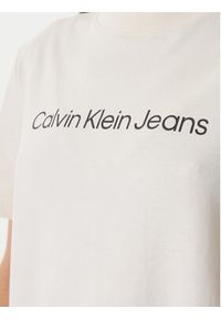 Calvin Klein Jeans T-Shirt LV047C912G Écru Regular Fit. Materiał: bawełna #4