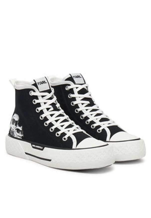 Karl Lagerfeld - KARL LAGERFELD Trampki KL60654T Czarny. Kolor: czarny. Materiał: materiał