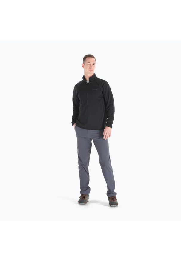 Bluza polarowa męska Marmot Leconte Fleece 1/2 Zip. Kolor: czarny. Materiał: polar