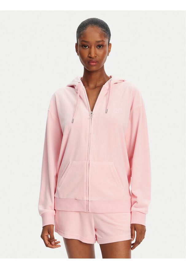 Juicy Couture Bluza Halan JCWAS24342 Różowy Oversize. Kolor: różowy. Materiał: syntetyk