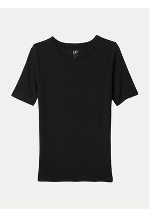 GAP - Gap T-Shirt 540635-01 Czarny Slim Fit. Kolor: czarny. Materiał: bawełna