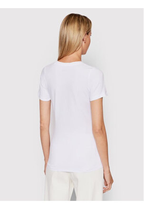 Pepe Jeans T-Shirt New Virgina PL505202 Biały Slim Fit. Kolor: biały. Materiał: bawełna