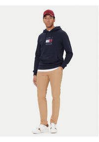 TOMMY HILFIGER - Tommy Hilfiger Bluza Linear Flag MW0MW41332 Granatowy Regular Fit. Kolor: niebieski. Materiał: bawełna #5