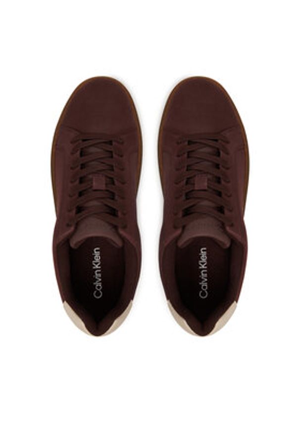 Calvin Klein Sneakersy Classic Cupsole Laceup YM0YM01432 Fioletowy. Kolor: fioletowy. Materiał: nubuk, skóra