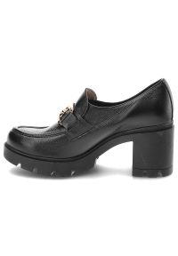 Czarne Półbuty Lemar Damskie Wygodne Obuwie. Okazja: do pracy. Zapięcie: klamry. Kolor: czarny. Materiał: skóra. Obcas: na obcasie. Styl: elegancki. Wysokość obcasa: średni #5
