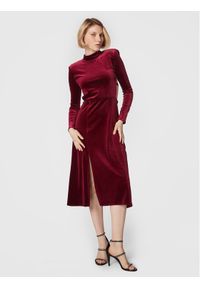 Undress Code Sukienka koktajlowa Cherie 442 Bordowy Slim Fit. Kolor: czerwony. Materiał: syntetyk. Styl: wizytowy