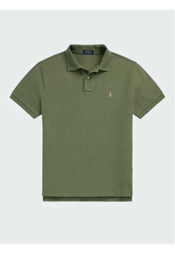 Polo Ralph Lauren Polo 710536856436 Zielony Slim Fit. Typ kołnierza: polo. Kolor: zielony. Materiał: bawełna