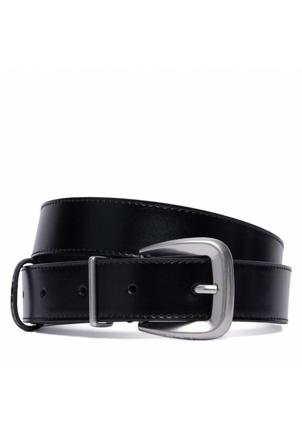 Calvin Klein Pasek Damski Hw End Tip Buckle LV04F7092G Czarny. Kolor: czarny. Materiał: skóra