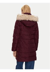 TOMMY HILFIGER - Tommy Hilfiger Kurtka puchowa Heritage WW0WW43234 Bordowy Regular Fit. Kolor: czerwony. Materiał: syntetyk. Sezon: zima #3
