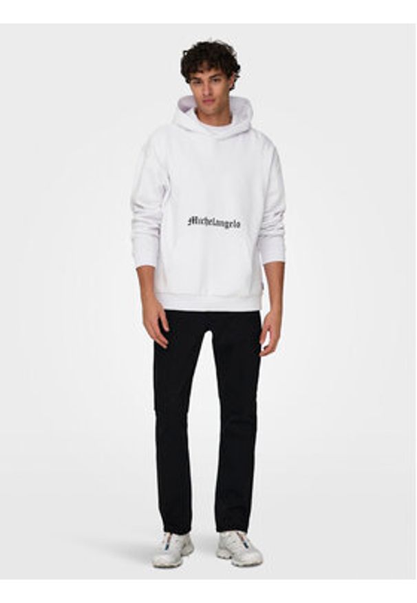 Only & Sons Bluza Apoh 22028208 Biały Relaxed Fit. Kolor: biały. Materiał: syntetyk, bawełna