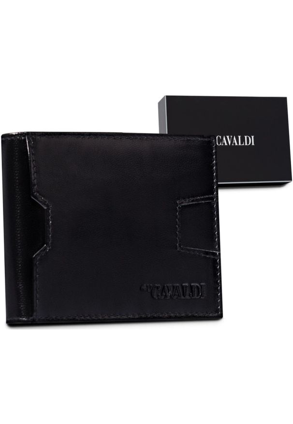 4U CAVALDI - Portfel męski skórzana banknotóWka RFID Cavaldi [DH] 252-GCL. Materiał: skóra