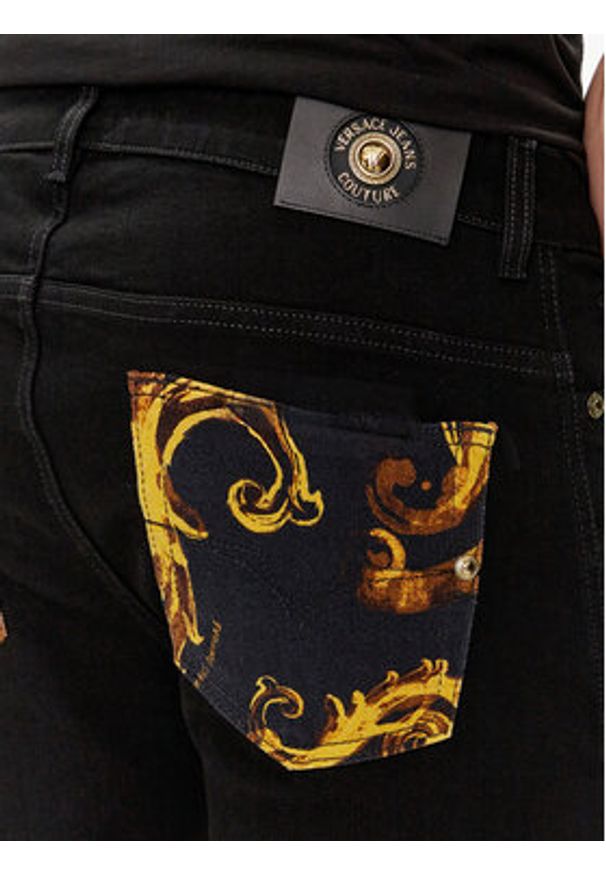 Versace Jeans Couture Jeansy 76GAB5DM Czarny Slim Fit. Kolor: czarny