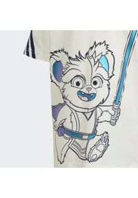 Adidas - Koszulka Zestaw adidas x Star Wars Young Jedi. Okazja: na uczelnię. Kolor: niebieski, wielokolorowy, biały. Materiał: dresówka. Wzór: motyw z bajki. Styl: sportowy