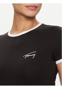 Tommy Jeans T-Shirt Signature DW0DW17377 Czarny Slim Fit. Kolor: czarny. Materiał: bawełna #4