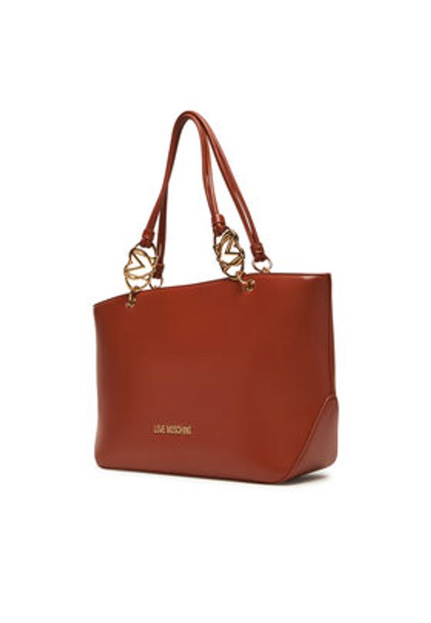 Love Moschino - LOVE MOSCHINO Torebka JC4074PP1NLF0312 Brązowy. Kolor: brązowy. Materiał: skórzane