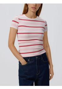 Reserved - T-shirt w paski - wielobarwny. Materiał: dzianina, bawełna. Wzór: paski #1