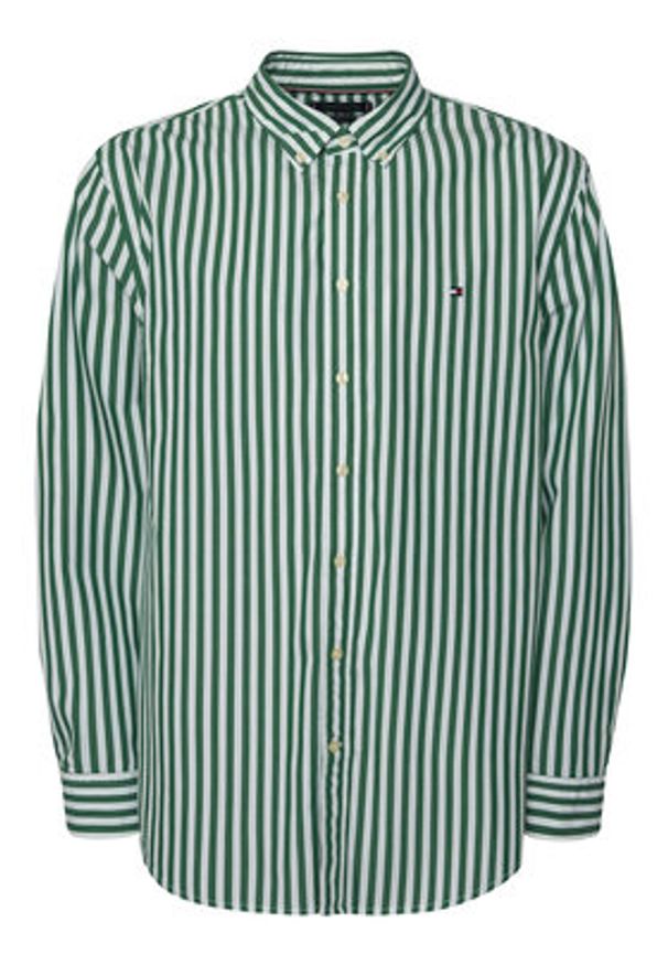 TOMMY HILFIGER - Tommy Hilfiger Koszula MW0MW42440 Zielony Regular Fit. Kolor: zielony. Materiał: bawełna