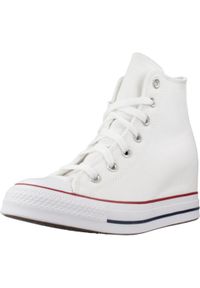 Tenisówki Converse Model Chuck Taylor All Star Wedge Platform Kolor Biały. Kolor: biały. Materiał: tkanina. Obcas: na platformie