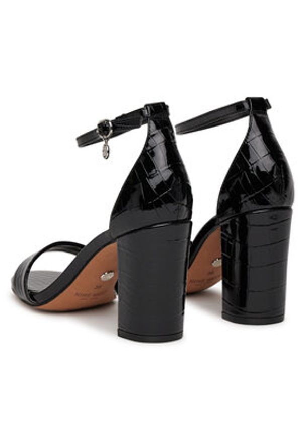 Nine West Sandały S4SH1823-01 Czarny. Kolor: czarny. Materiał: materiał, syntetyk