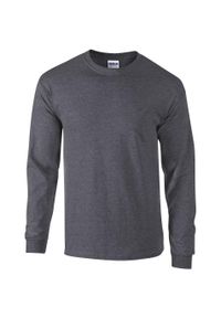 GILDAN - Koszulka z długim rękawem ultra bawełniana Gildan. Kolor: szary. Materiał: bawełna. Długość rękawa: długi rękaw. Długość: długie #1