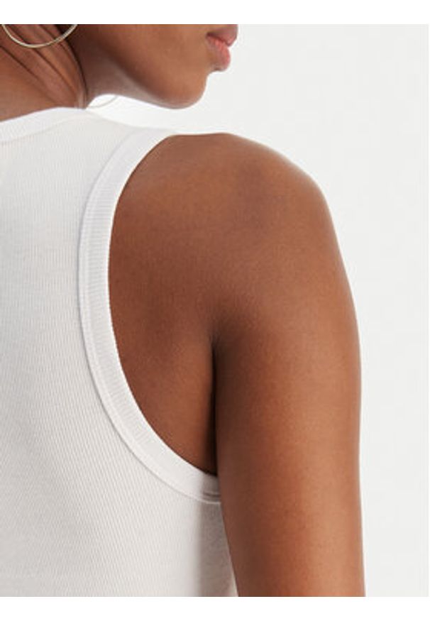 Juicy Couture Top Thin Strap JCWLV126308 Biały Slim Fit. Kolor: biały. Materiał: bawełna