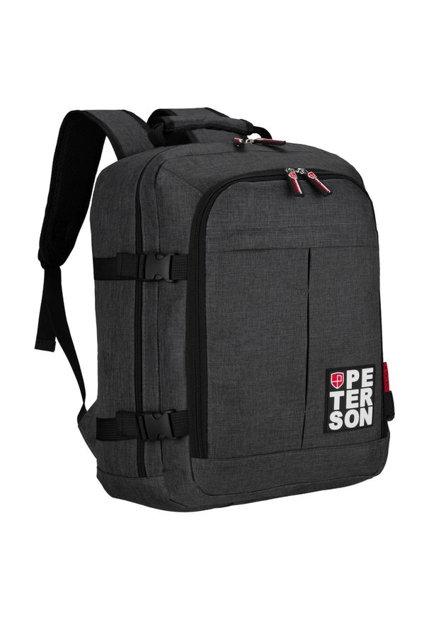 Plecak wodoodporny Peterson PTN PLG-03-T czarny. Kolor: czarny. Materiał: materiał. Styl: sportowy, casual