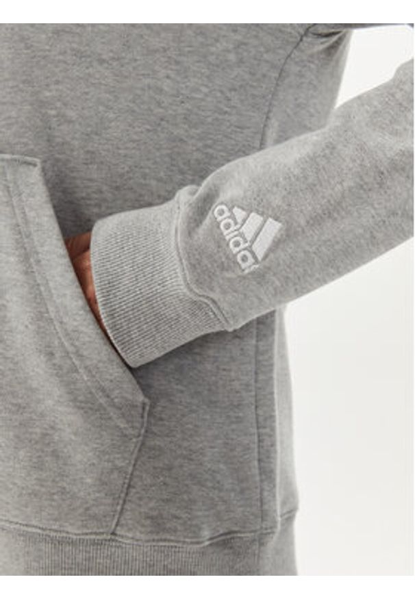 Adidas - adidas Bluza Essentials Linear Hoodie IC6884 Szary Regular Fit. Kolor: szary. Materiał: bawełna
