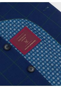 Pako Lorente - PAKO LORENTE – Granatowa casualowa marynarka męska w zieloną kratę. Okazja: na co dzień. Kolor: niebieski, wielokolorowy, zielony. Materiał: wełna, len. Sezon: lato. Styl: casual #7