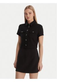 Guess Koszula W6RH83 KCMU2 Czarny Regular Fit. Kolor: czarny. Materiał: syntetyk, wiskoza #1