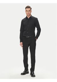 Calvin Klein Koszula Essential LV019EU000 Czarny Slim Fit. Kolor: czarny. Materiał: bawełna #5