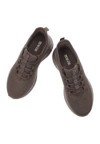Big-Star - Sneakersy damskie Big Star, cholewka z materiału tekstylnego o oddychającej strukturze wsuwany fason, brązowe, UU274055. Okazja: na spacer, na co dzień. Zapięcie: sznurówki. Kolor: brązowy. Materiał: materiał. Szerokość cholewki: normalna. Sport: turystyka piesza #6