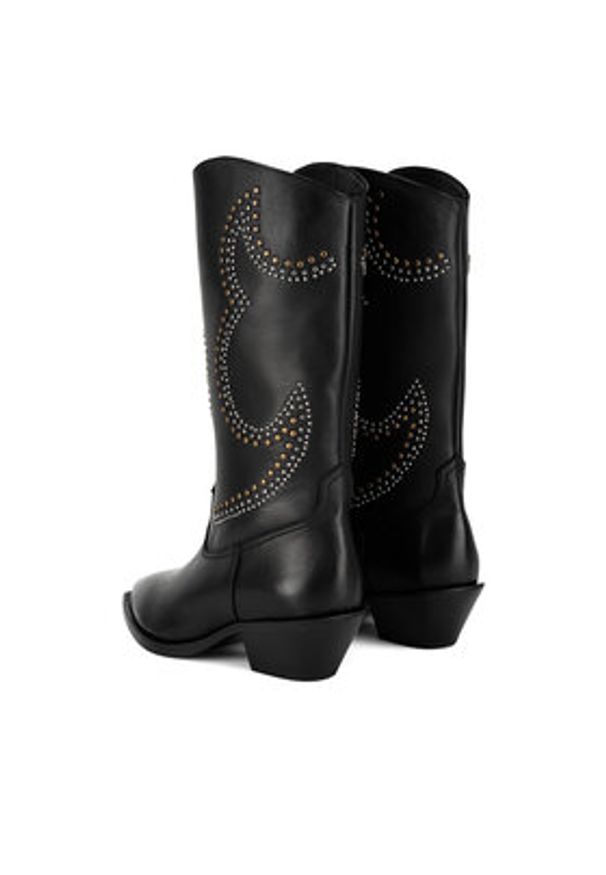 Badura Kowbojki ASPENDOS-796-24 Czarny. Kolor: czarny. Materiał: skóra