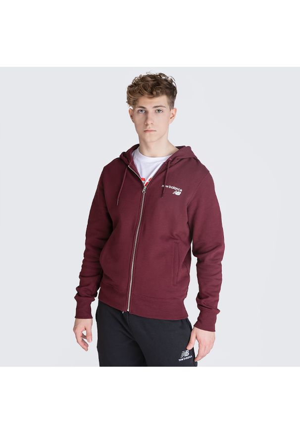 New Balance MJ03907BG. Okazja: na co dzień. Typ kołnierza: kaptur. Materiał: bawełna, materiał, poliester. Styl: casual