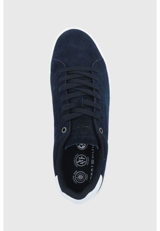 TOMMY HILFIGER - Tommy Hilfiger - Buty zamszowe. Nosek buta: okrągły. Kolor: niebieski. Materiał: zamsz. Obcas: na obcasie. Wysokość obcasa: niski