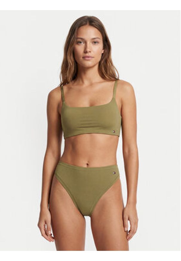 TOMMY HILFIGER - Tommy Hilfiger Biustonosz top UW0UW06223 Khaki. Kolor: brązowy. Materiał: syntetyk