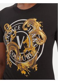 Versace Jeans Couture T-Shirt 80HAHE01 CJ02E Czarny Slim Fit. Kolor: czarny. Materiał: bawełna #2
