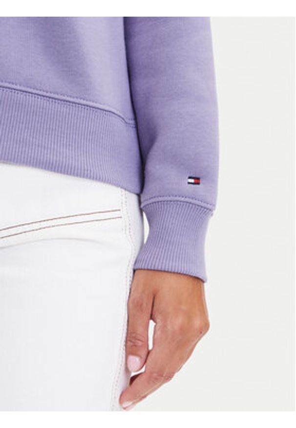 TOMMY HILFIGER - Tommy Hilfiger Bluza WW0WW39791 Fioletowy Relaxed Fit. Kolor: fioletowy. Materiał: bawełna